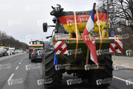 Traktor-Demonstration gegen die Agrarpoiltik der Bundesregierung in Berlin