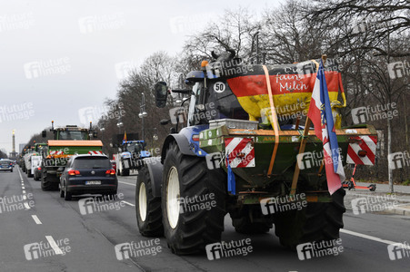 Traktor-Demonstration gegen die Agrarpoiltik der Bundesregierung in Berlin
