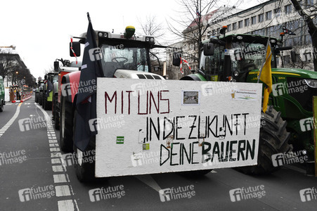 Traktor-Demonstration gegen die Agrarpoiltik der Bundesregierung in Berlin