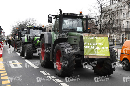 Traktor-Demonstration gegen die Agrarpoiltik der Bundesregierung in Berlin