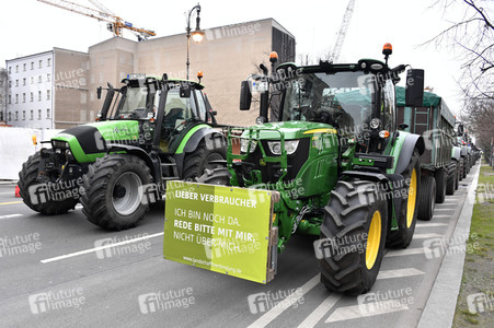 Traktor-Demonstration gegen die Agrarpoiltik der Bundesregierung in Berlin