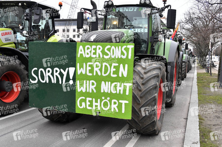 Traktor-Demonstration gegen die Agrarpoiltik der Bundesregierung in Berlin