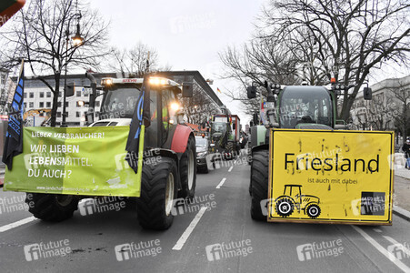 Traktor-Demonstration gegen die Agrarpoiltik der Bundesregierung in Berlin
