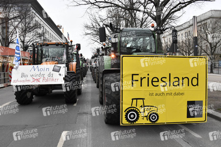 Traktor-Demonstration gegen die Agrarpoiltik der Bundesregierung in Berlin