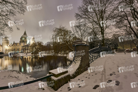 Wintermorgen im Maschpark in Hannover