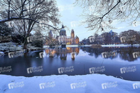 Wintermorgen im Maschpark in Hannover