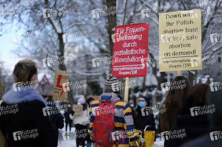 Demonstration gegen das polnische Abtreibungsgesetz in Berlin