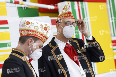 Vorstellung der Wagen des Kölner Rosenmontagszuges 2021