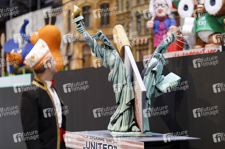 Vorstellung der Wagen des Kölner Rosenmontagszuges 2021