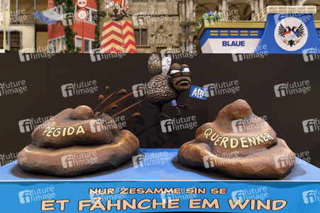 Vorstellung der Wagen des Kölner Rosenmontagszuges 2021