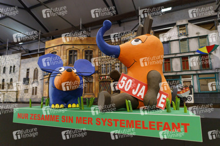 Vorstellung der Wagen des Kölner Rosenmontagszuges 2021