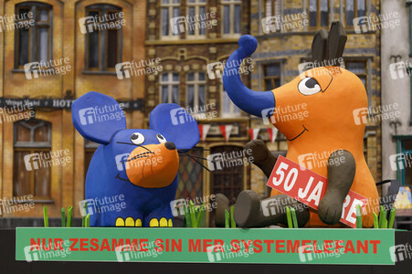 Vorstellung der Wagen des Kölner Rosenmontagszuges 2021