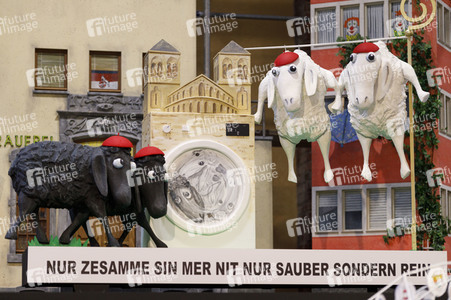 Vorstellung der Wagen des Kölner Rosenmontagszuges 2021