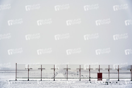 Wintereinbruch am Flughafen in Hannover