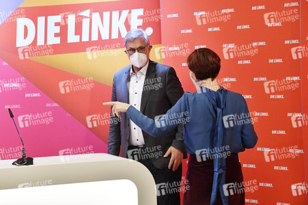 Pressekonferenz zum Wahlprogramm der Partei Die Linke in Berlin