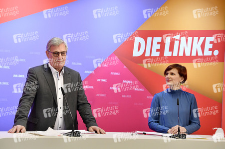 Pressekonferenz zum Wahlprogramm der Partei Die Linke in Berlin