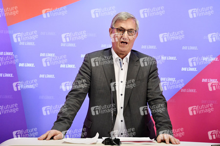 Pressekonferenz zum Wahlprogramm der Partei Die Linke in Berlin