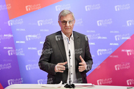 Pressekonferenz zum Wahlprogramm der Partei Die Linke in Berlin