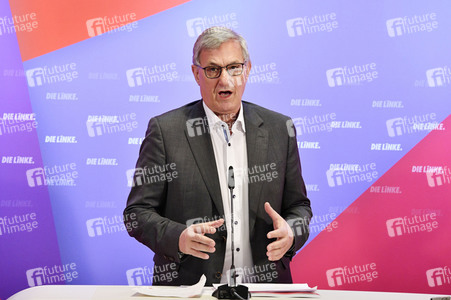 Pressekonferenz zum Wahlprogramm der Partei Die Linke in Berlin