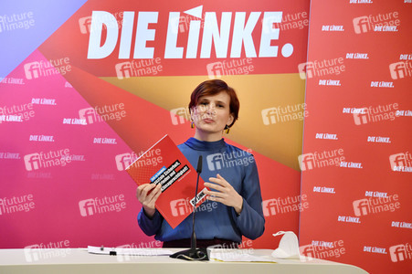 Pressekonferenz zum Wahlprogramm der Partei Die Linke in Berlin