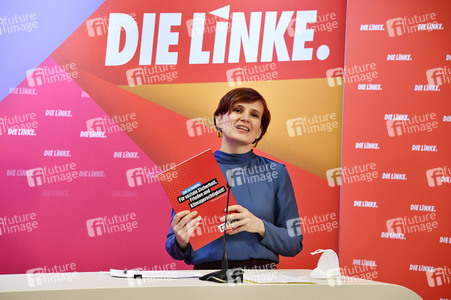 Pressekonferenz zum Wahlprogramm der Partei Die Linke in Berlin