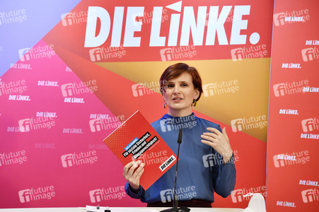 Pressekonferenz zum Wahlprogramm der Partei Die Linke in Berlin