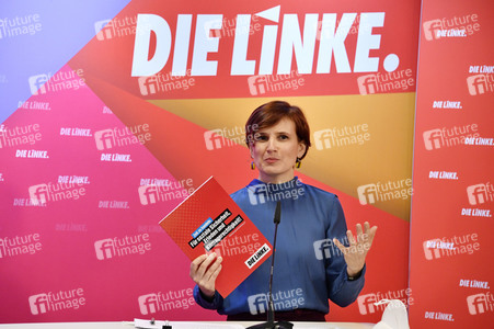 Pressekonferenz zum Wahlprogramm der Partei Die Linke in Berlin