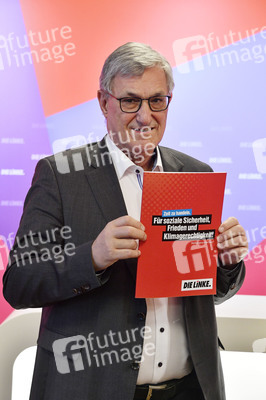 Pressekonferenz zum Wahlprogramm der Partei Die Linke in Berlin