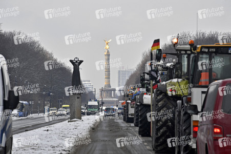 Traktor-Demonstration gegen die Agrarpoiltik der Bundesregierung in Berlin