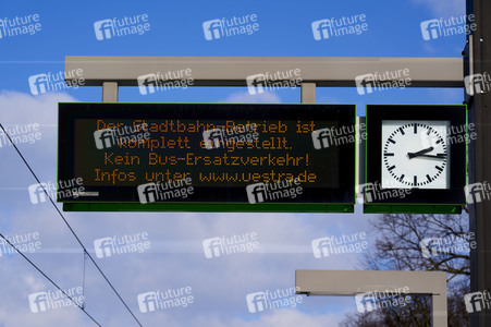 Einstellung des Stadtbahnverkehrs in Hannover