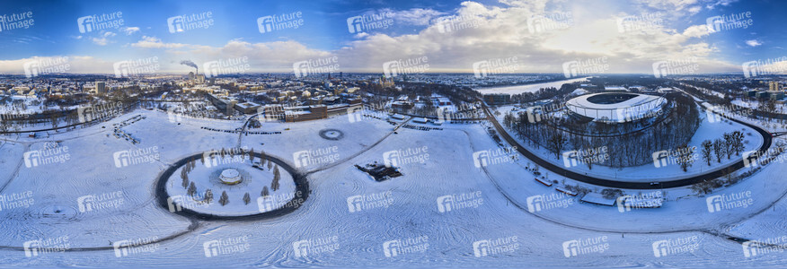 Luftbild der HDI Arena in Hannover