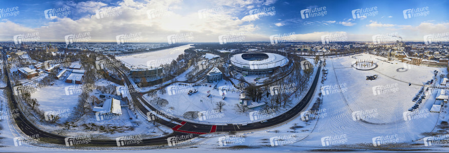 Luftbild der HDI Arena in Hannover