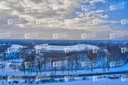 Luftbild der HDI Arena in Hannover