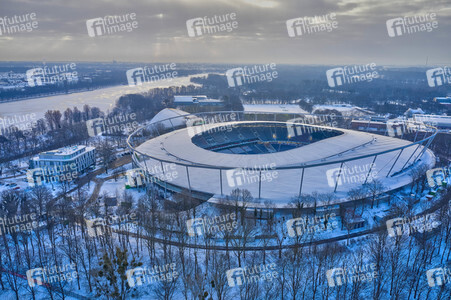Luftbild der HDI Arena in Hannover