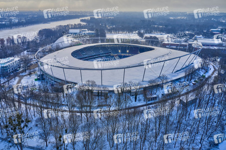 Luftbild der HDI Arena in Hannover