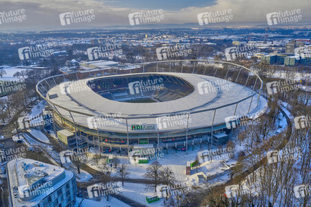 Luftbild der HDI Arena in Hannover