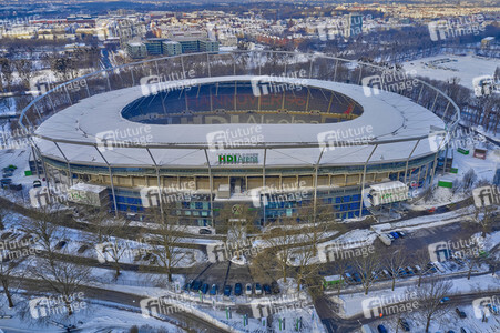 Luftbild der HDI Arena in Hannover