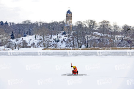 Feuerwehr-Übung Eisretten in Potsdam