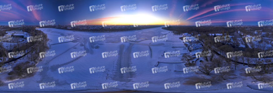 Sonnenaufgang am Maschsee in Hannover