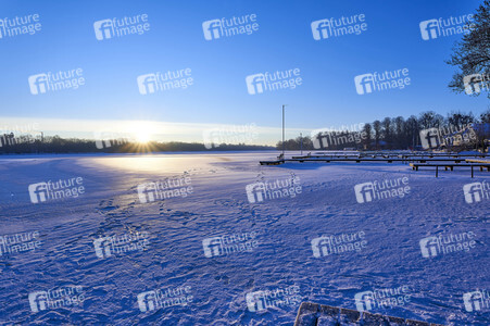 Sonnenaufgang am Maschsee in Hannover