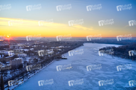 Sonnenaufgang am Maschsee in Hannover