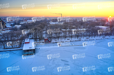 Sonnenaufgang am Maschsee in Hannover