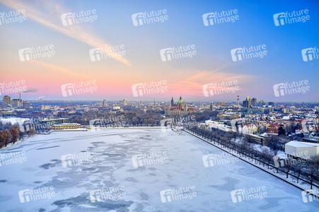 Sonnenaufgang am Maschsee in Hannover