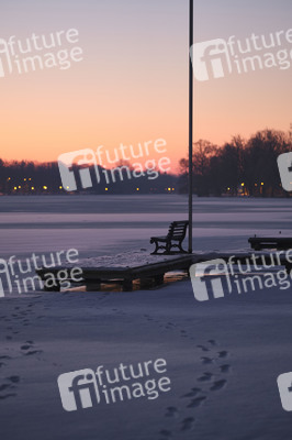 Sonnenaufgang am Maschsee in Hannover
