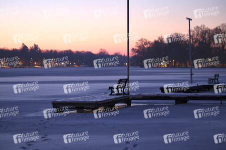 Sonnenaufgang am Maschsee in Hannover