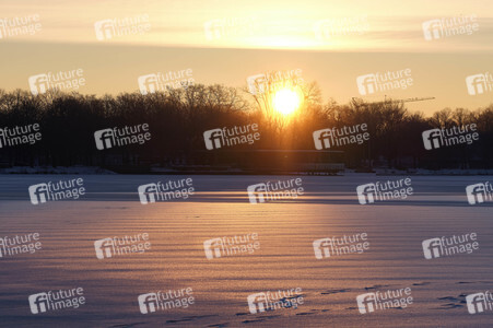 Sonnenaufgang am Maschsee in Hannover
