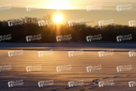 Sonnenaufgang am Maschsee in Hannover
