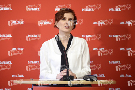 Pressekonferenz mit Katja Kipping in Berlin