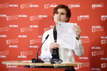 Pressekonferenz mit Katja Kipping in Berlin
