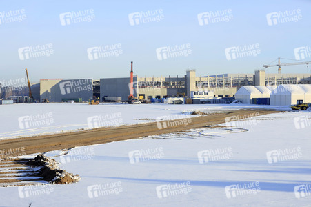 Baustelle der Tesla Gigafactory 4 in Grünheide